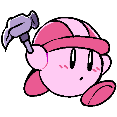 Kirby with a hardhat!